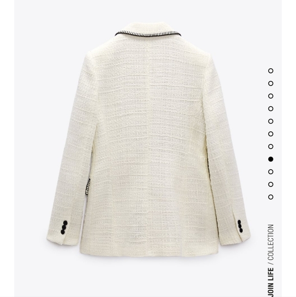 NWT Zara topstiched double breasted blazer - Picture 9 of 14